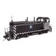 EMD NW2 - LokSound 5 Sound and DCC -- Atchison, Topeka & Santa Fe 2408 (A. T. & S. F. black, white, HO, WalthersProto 43501