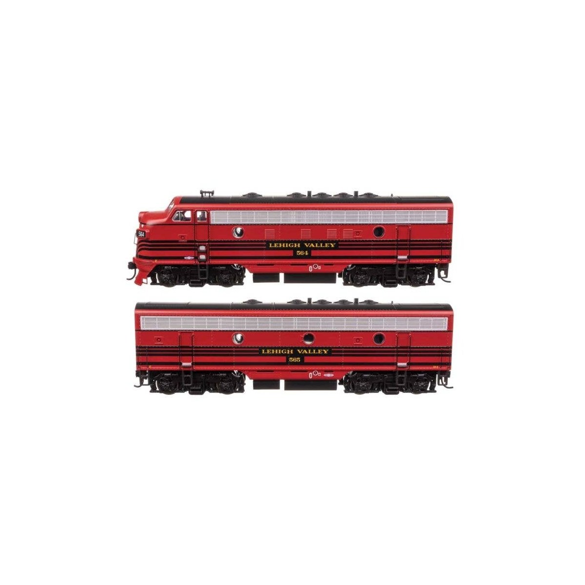EMD F7 A-B Set - ESU Sound and DCC -- Lehigh Valley 564/565, HO, WalthersMainline 21406