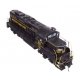 EMD GP9 Phase II - Standard DC -- Western Maryland 42 - Black - Speed Lettering, HO, WalthersProto 49735