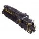EMD GP9 Phase II - Standard DC -- Western Maryland 44 - Black - Speed Lettering, HO, WalthersProto 49736