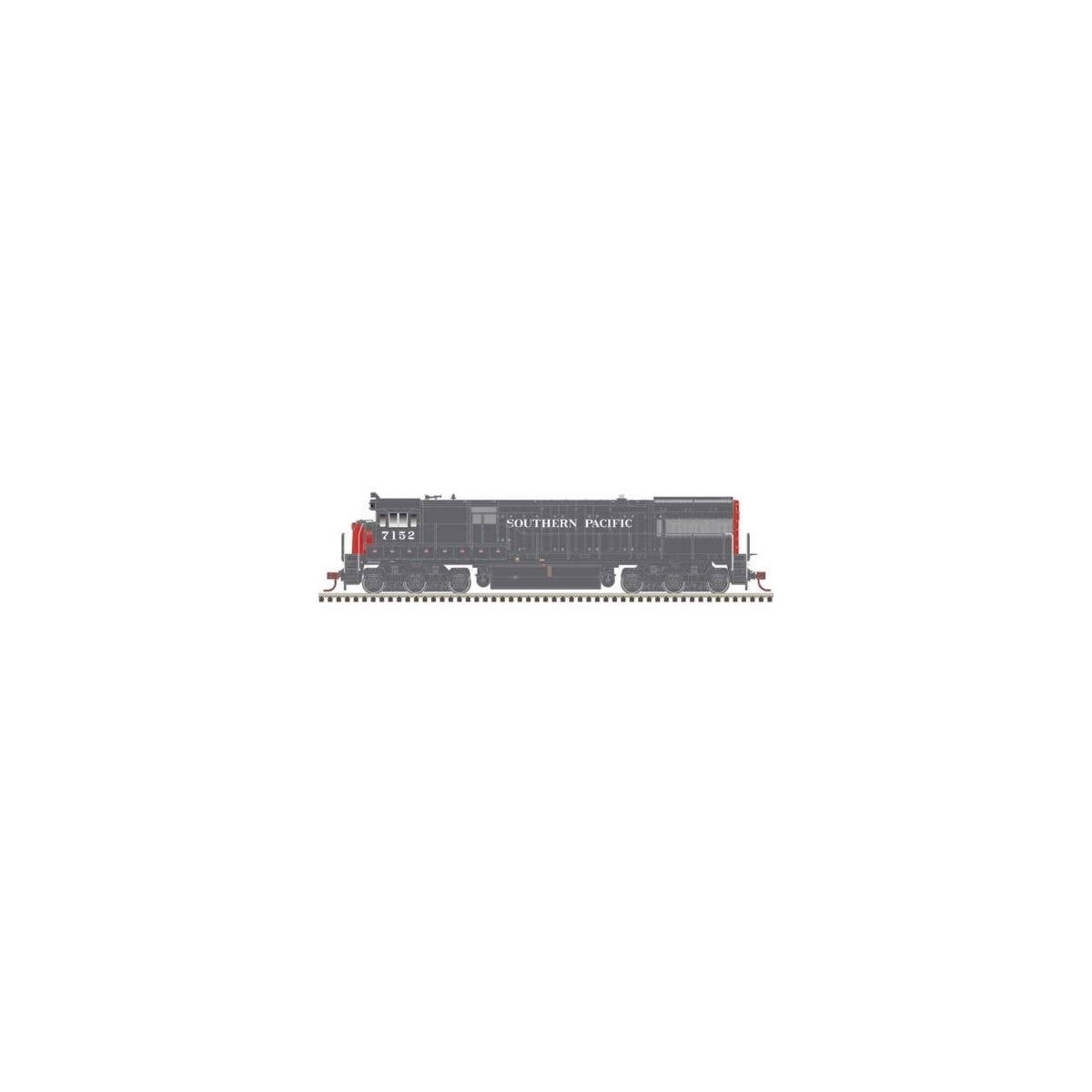 GE U28C - Standard DC - Master(R) Silver -- Southern Pacific 7156 (gray, red), HO, Atlas Model Railroad Co. 10004599