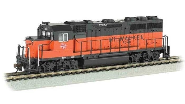 EMD GP40 - DCC -- Milwaukee Road 2022 (orange, black, Large Lettering), HO, Bachmann Industries 60316