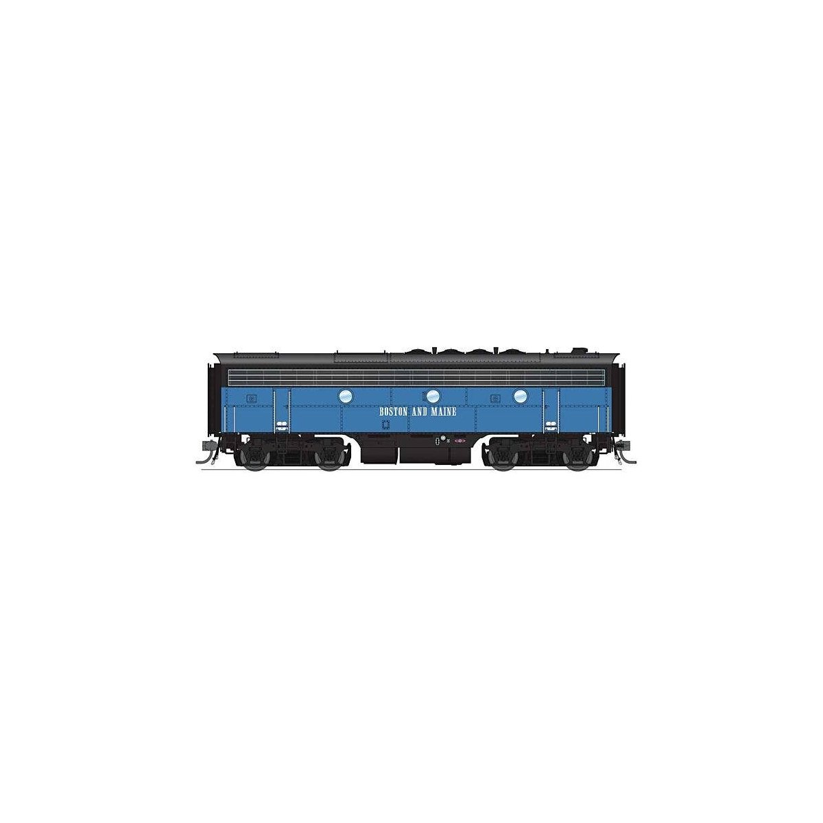 EMD F3B - Standard DC - Stealth -- Boston & Maine 4228B (blue, black, white), HO, Broadway Limited Imports 9659