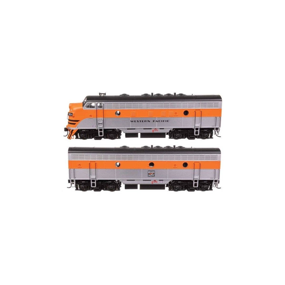 EMD F7 A-B Set - Standard DC -- Western Pacific 916A, 916B, HO, WalthersMainline 11418