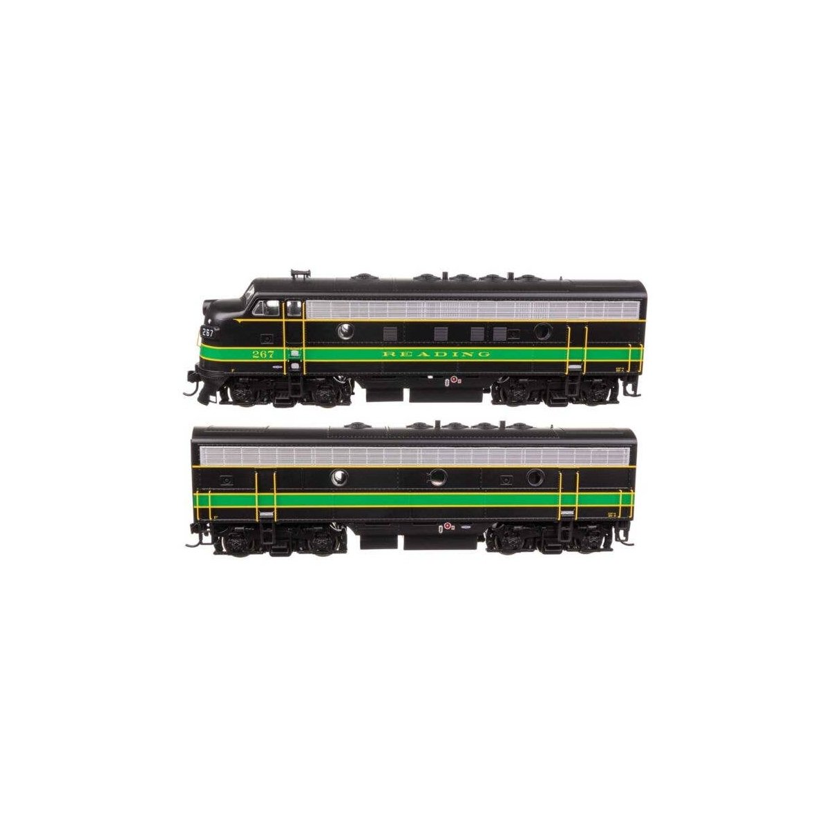 EMD F7 A-B Set - Standard DC -- Reading 267A/267B, HO, WalthersMainline 11414