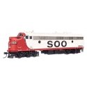 EMD FP7 Standard DC -- Soo Line 503A (white, red, black), HO, WalthersProto 49557