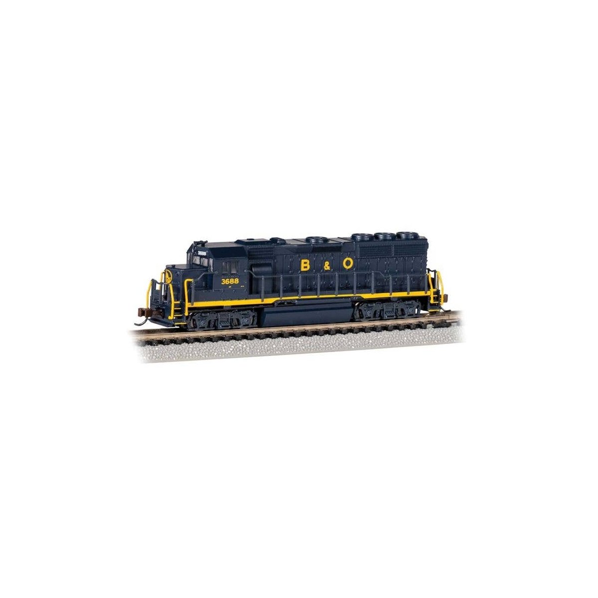 EMD GP40 Dynamic Brakes - Standard DC -- Baltimore & Ohio 3688, N, Bachmann Industries 63571