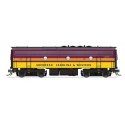 EMD F7B - Standard DC - Stealth -- Aberdeen, Carolina & Western ACWR 276 (magenta, yello, HO, Broadway Limited Imports 9683