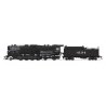 Class T1A 2-8-4 Berkshire - Standard DC - Stealth -- Santa Fe 4195 (black, graphite), HO, Broadway Limited Imports 7847