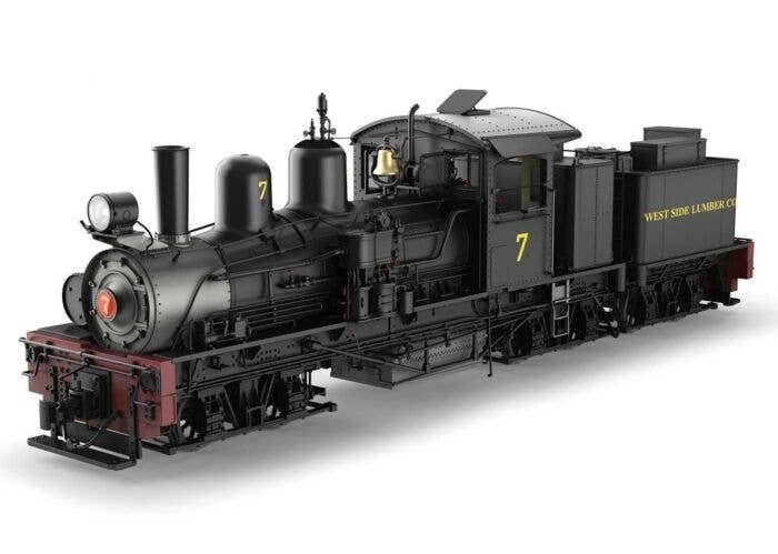 Class C Three-Truck Shay - Sound, Smoke and DCC -- Westside Lumber Company 7 (black, graphite, red), G, LGB 26702