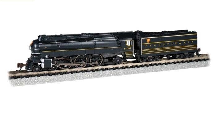 Streamlined Class K4 4-6-2 Pacific - Sound and DCC -- Pennsylvania Railroad 1120 (black, yell, N, Bachmann Industries 53951