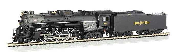 2-8-4 Berkshire w/Sound & DCC -- Nickel Plate Road 765 (Railfan Version, black, graphite), HO, Bachmann Industries 52401