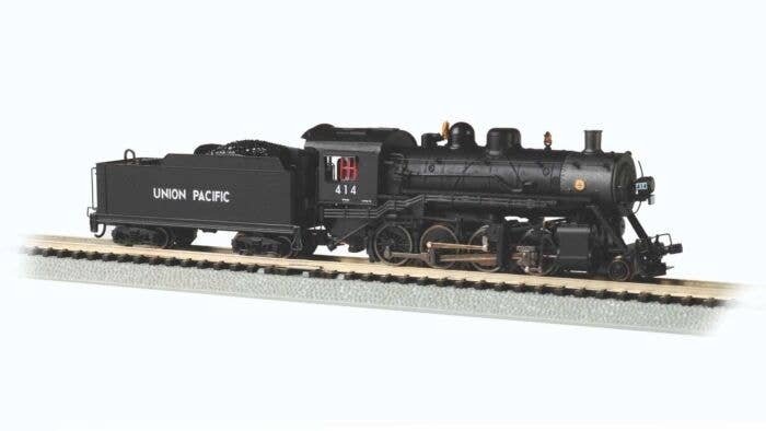 Baldwin 2-8-0 Consolidation - Sound and DCC -- Union Pacific 414 (black, graphite), N, Bachmann Industries 51356