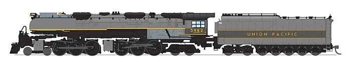 4-6-6-4 Challenger Late Version - Standard DC - Stealth -- Union Pacific 3982 (Oil Tender, N, Broadway Limited Imports 8654