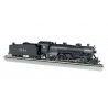 USRA Light 4-6-2 Pacific - Standard DC -- Santa Fe 1344 (black, graphite), HO, Bachmann Industries 52901