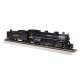 USRA Light 2-8-2 Mikado w/Long Tender - Standard DC -- Nickel Plate 587 (black, graphite), HO, Bachmann Industries 54407