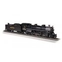 USRA Light 2-8-2 Mikado w/Long Tender - Standard DC -- Nickel Plate 587 (black, graphite), HO, Bachmann Industries 54407