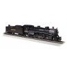 USRA Light 2-8-2 Mikado w/Long Tender - Standard DC -- Nickel Plate 587 (black, graphite), HO, Bachmann Industries 54407
