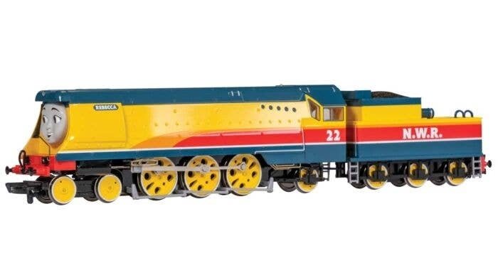 Thomas & Friends(TM) Locomotive -- North Western Railway 22 `Rebecca` (yellow, purple, gray), HO, Bachmann Industries 58826