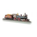4-4-0 w/Wood Tender Load - Standard DC -- Union Pacific 119 (Russian Iron, black, red, brown, HO, Bachmann Industries 51002