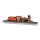 4-4-0 w/Wood Tender Load - Standard DC -- Central Pacific 63 Leviathan (red), HO, Bachmann Industries 51008