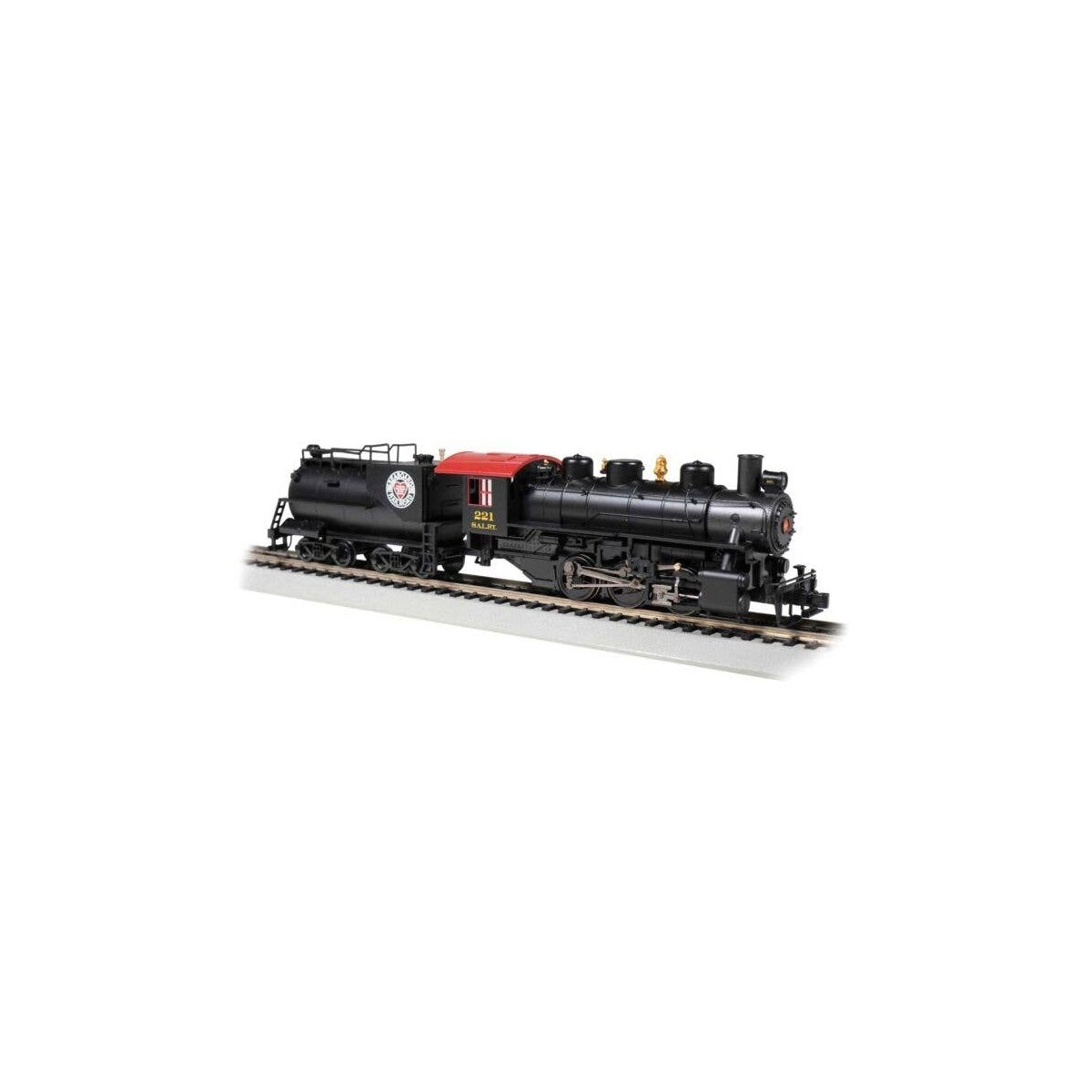USRA 0-6-0 with Vanderbilt Tender - Standard DC with Smoke -- Seaboard Air Line 221 (black, , HO, Bachmann Industries 50716
