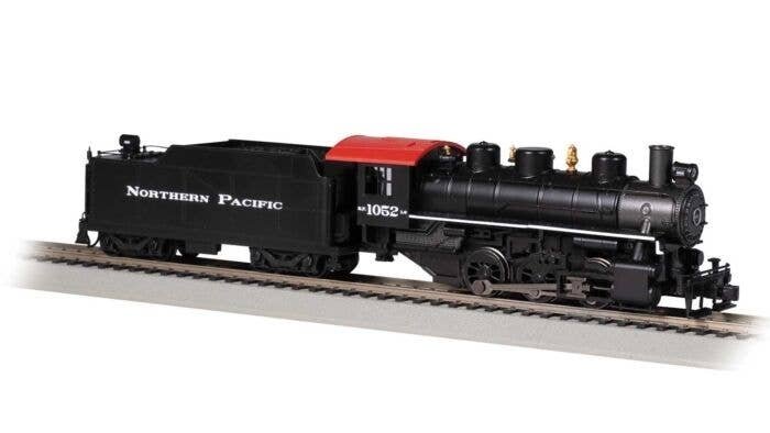 USRA 0-6-0 with Short-Haul Tender - Standard DC -- Northern Pacific 1052 (black, graphite), HO, Bachmann Industries 50411