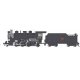 Baldwin 2-6-2 Prairie with Smoke - Standard DC -- Chicago, Burlington & Quincy 2121 (black, , HO, Bachmann Industries 51508