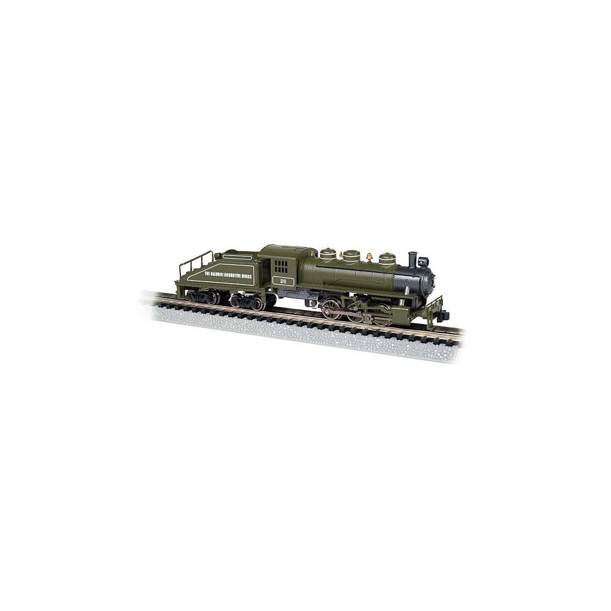 USRA 0-6-0 Switcher with Slope-Back Tender - Standard DC -- Baldwin Locomotive Works 26 (oliv, N, Bachmann Industries 50554