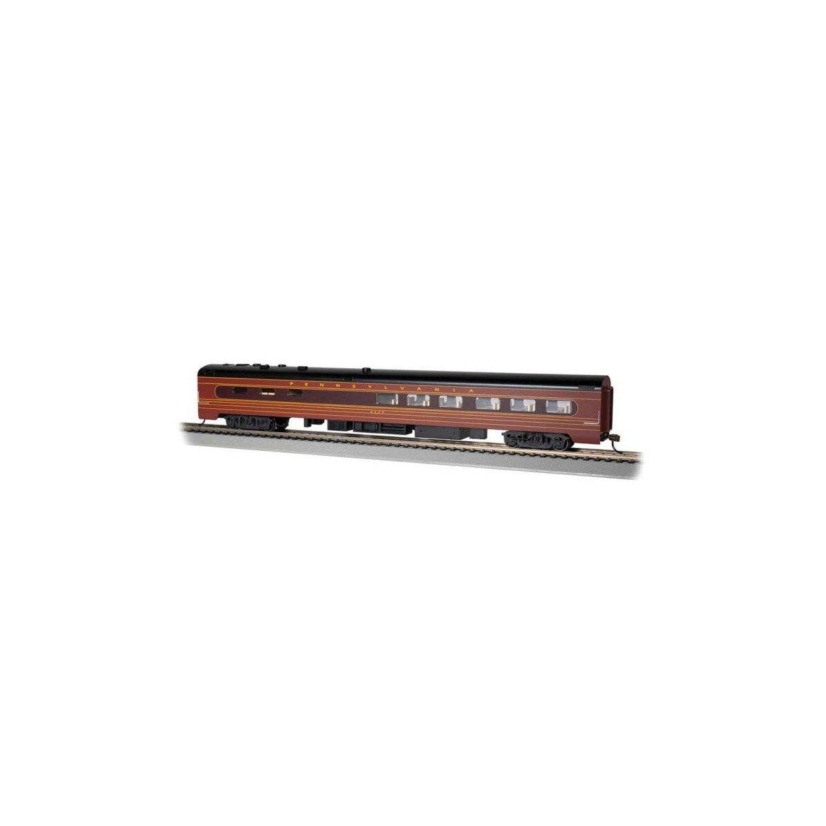 85′ Smooth-Side Diner - Ready to Run -- Pennsylvania Railroad 4420 (Fleet of Modernism red, , HO, Bachmann Industries 14804