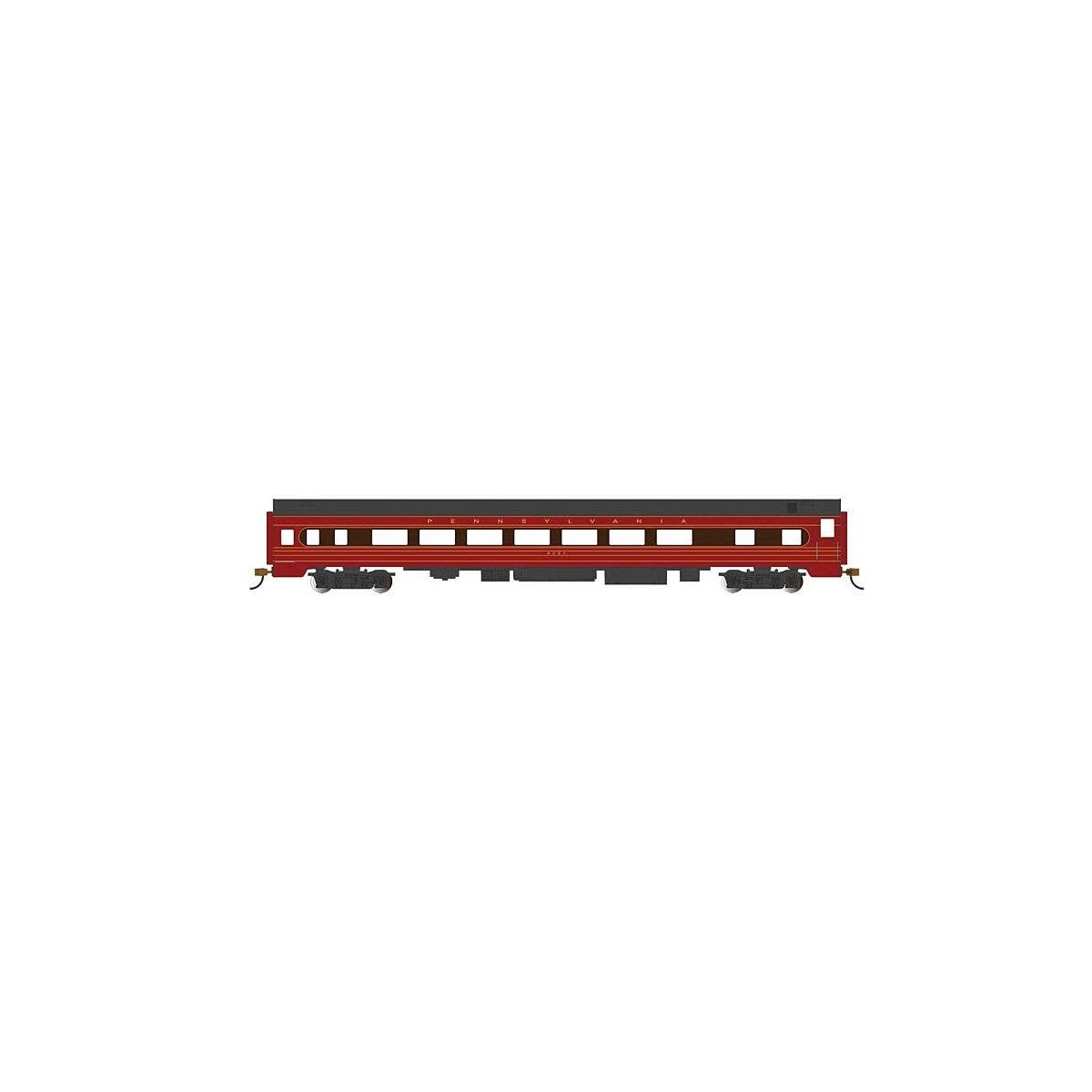 85′ Smooth-Side Coach with Interior Lights - Ready to Run -- Pennsylvania Railroad 4251 (Fle, HO, Bachmann Industries 14212