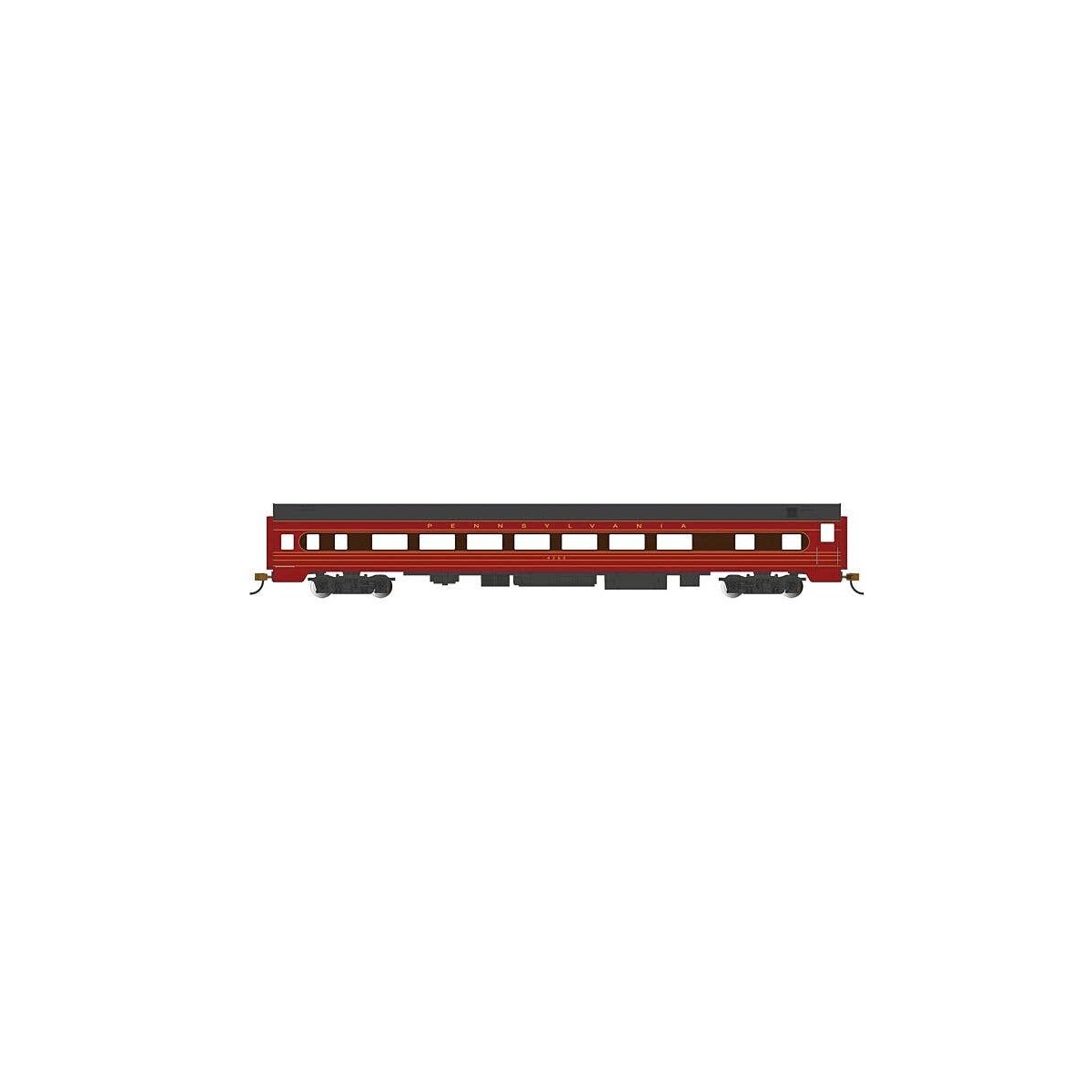 85′ Smooth-Side Coach with Interior Lights - Ready to Run -- Pennsylvania Railroad 4263 (Fle, HO, Bachmann Industries 14213