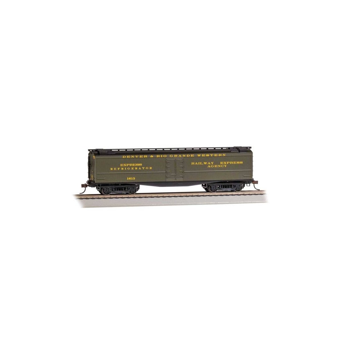 50′ Wood Express Reefer - Ready to Run -- Denver & Rio Grande Western 1613, HO, Bachmann Industries 75706