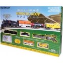 Whistle Stop Steam Train Set - Sound and DCC -- Union Pacific 4-6-0, 3 Cars, E-Z Track Oval, , N, Bachmann Industries 24133