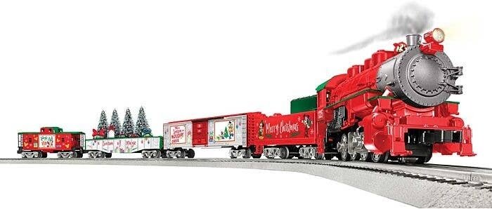 Disney Christmas Freight Set - 3-Rail - LionChief -- Disney 0-8-0, 3 Cars, FasTrack Oval, Remote Control, O, Lionel 1923140