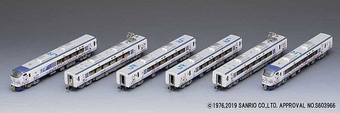 Class 280/281 6-Car Set (1 Power Car) - Standard DC -- Japanese National Railway (Hello Kitty But, N, TomyTec Co LTD 986744