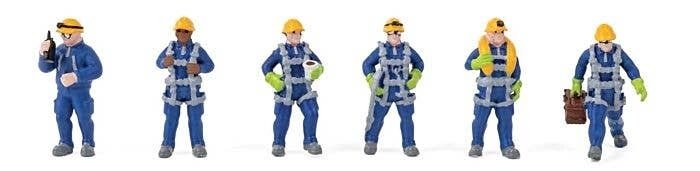 Wind Turbine Technicians -- pkg(6), HO, Walthers SceneMaster 6209