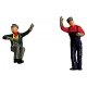Engineer & Fireman -- Waving & Sitting, HO, Labelle Industries 7002