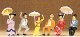 1900s Figures -- Passengers, Sitting On Platform, HO, Preiser Kg 12136