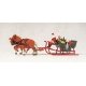 Horse Drawn Sleigh -- Father Christmas & Parcels, HO, Preiser Kg 30448