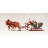 Horse Drawn Sleigh -- Father Christmas & Parcels, HO, Preiser Kg 30448