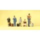 Travelers -- With Luggage pkg(6), HO, Preiser Kg 10540