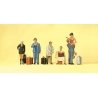 Travelers -- With Luggage pkg(6), HO, Preiser Kg 10540