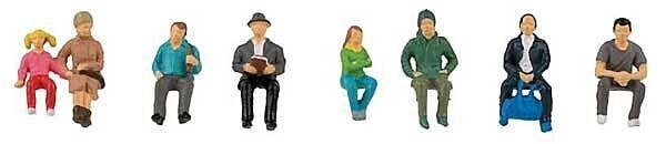 Seated Passengers -- Set 1 pkg(8), HO, Faller Gmbh 151617