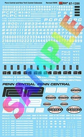 Penn Central - PC, New York Central - NYC -- Transfer & Bay Window Cabooses, 1975-1984, HO, Microscale Industries Inc 871286