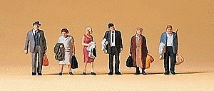 Passengers -- w/Bags Waiting, N, Preiser Kg 79140