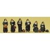 People Working -- Nuns with Luggage pkg(6), N, Preiser Kg 79128