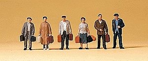 Passengers -- Travelers w/Luggage, N, Preiser Kg 79143