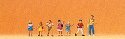 Pedestrians -- School Children pkg(7), N, Preiser Kg 79043