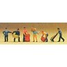 Railroad Personnel -- Freight Loaders, N, Preiser Kg 79016